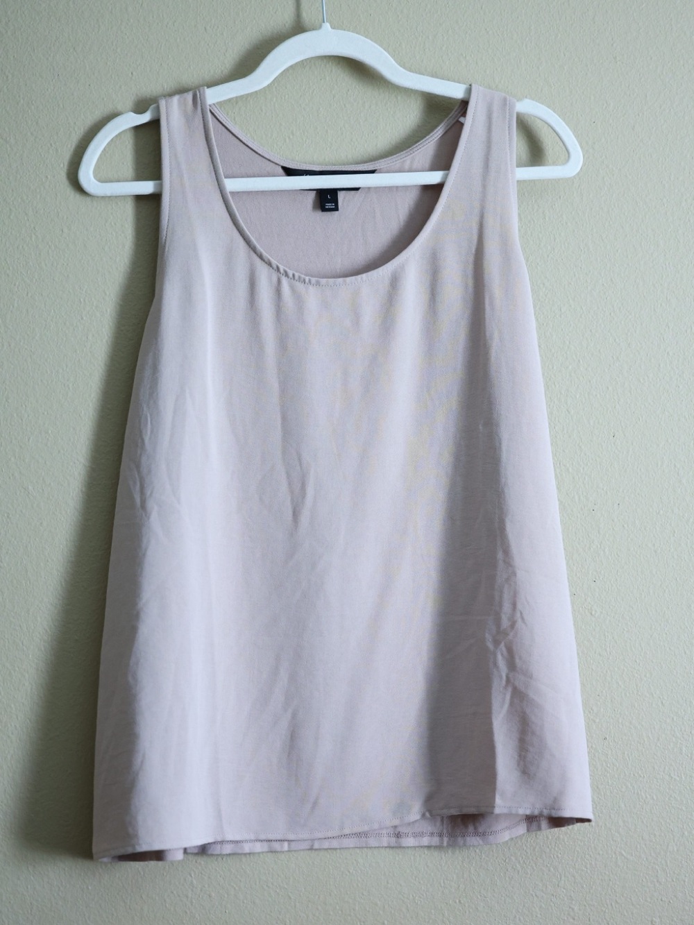 Montgomery Post Tan Mixed Media Sleeveless Tank Top Large